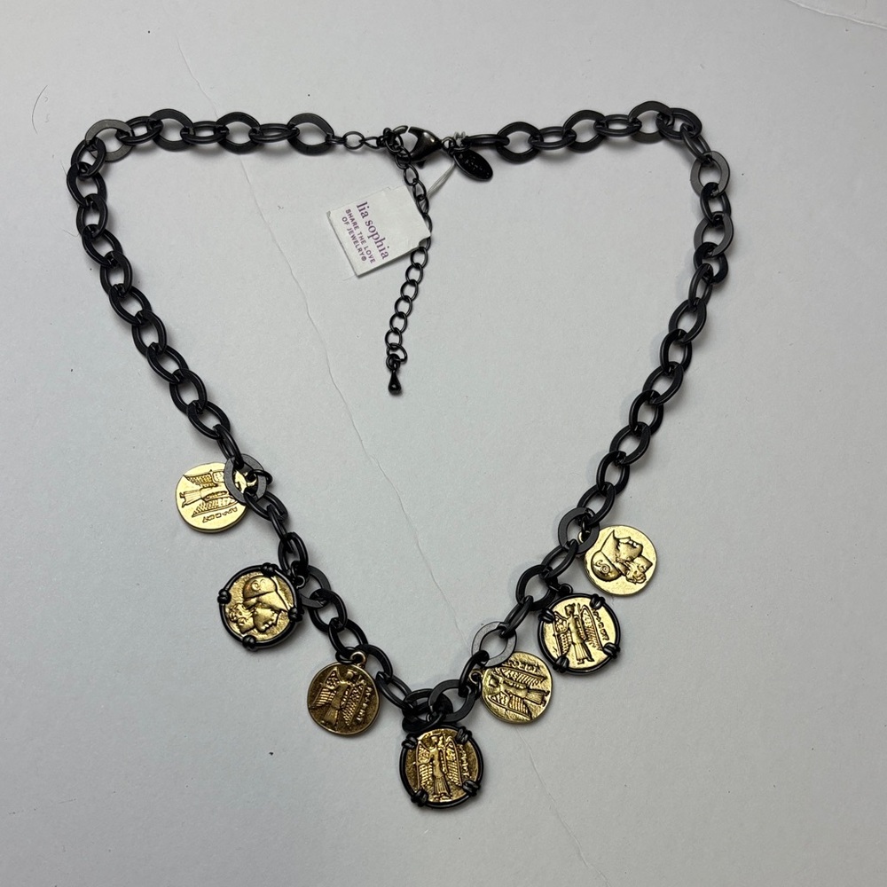 Lia Sophia Cyprus‎ Greek roman coin necklace